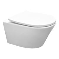 Wandcloset Wiesbaden Vesta Diepspoel Rimless Mat Wit ( incl. Flatline Zitting Mat Wit) - thumbnail