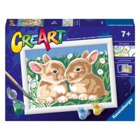 Ravensburger creart serie E fluffy bunnies - thumbnail