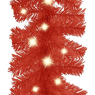 Kerstslinger met LED-lampjes 20 m rood - thumbnail