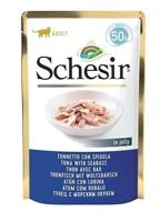 SCHESIR in jelly Tuna with seabass - nat kattenvoer - 50 g - thumbnail