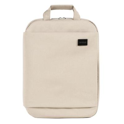 POFOKO E540 serie polyester waterdichte laptop handtas voor 13 inch laptops (beige)