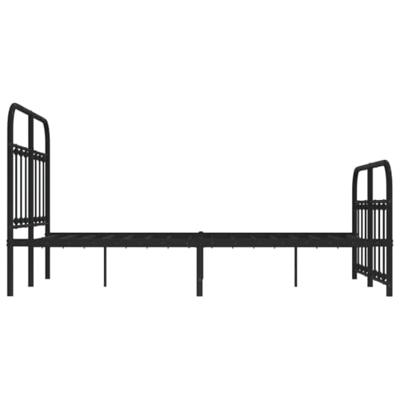 Bedframe met hoofd- en voeteneinde metaal zwart 120x200 cm Bedframe met hoofd- en voeteneinde metaal zwart 120x200 cm