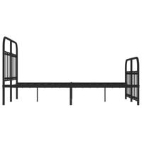 Bedframe met hoofd- en voeteneinde metaal zwart 120x200 cm - thumbnail