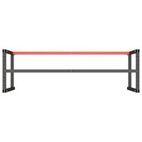 Werkbankframe 180x57x79 cm metaal matzwart en matrood - thumbnail