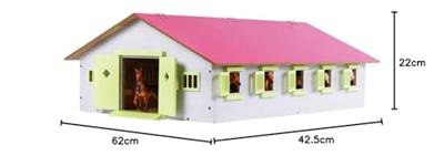 Kids Globe paardenstal met 9 boxen, 1:32