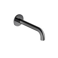 Wastafelkraan Uitloop Hotbath Cobber Rond 18 cm Zwart Chroom - thumbnail