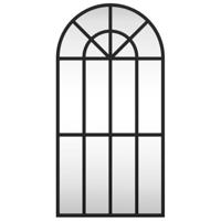 VidaXL Wandspiegel boog 30x60 cm ijzer zwart - thumbnail