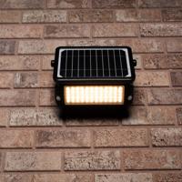 LED&apos;s Light Solar LED Schijnwerper met Bewegingssensor - 3 standen - Draadloos - 1080 Lumen - Zwart - thumbnail