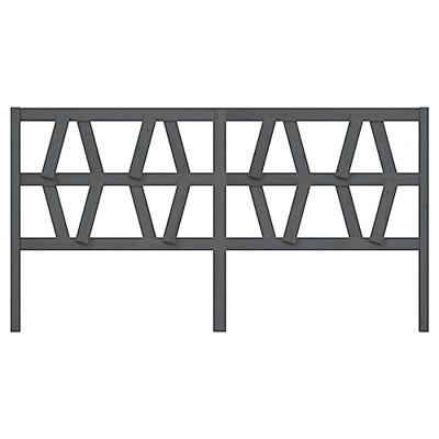 Hoofdbord 206x4x100 cm massief grenenhout grijs