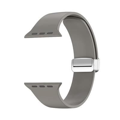 Siliconen bandje - Folding Buckle - Grijs - Geschikt voor Apple Watch 38mm / 40mm / 41mm / 42mm