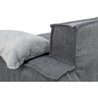 TRIXIE Antislip hondenbank LIANO, hoekig, 100 × 60 cm, grijs met afneembare, wasbare overtrek - 37985 - thumbnail