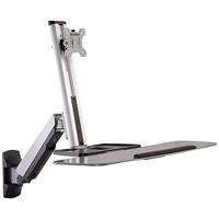 SpeaKa Professional SP-MM-705 Monitor-wandbeugel Aantal monteerbare displays: 1 Display(s) 33,0 cm (13) - 81,3 cm (32) Zilver In hoogte verstelbaar, - thumbnail