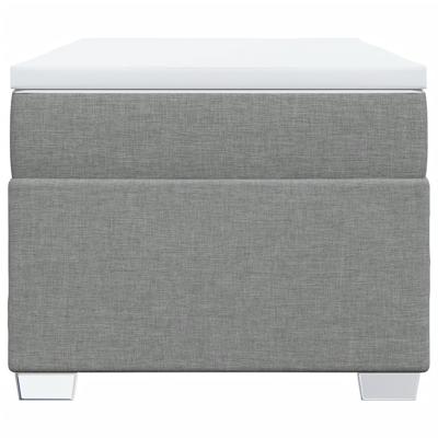 Boxspring met matras stof lichtgrijs 120x200 cm