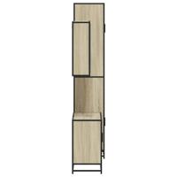 3-delige Badkamermeubelset bewerkt hout sonoma eikenkleurig - thumbnail