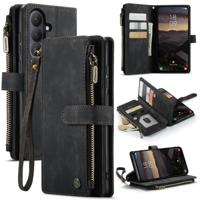 Caseme Samsung Galaxy S26 Plus PU leren hoesje - portemonnee - Zwart - thumbnail