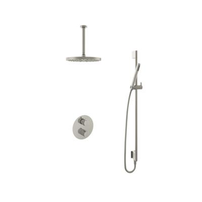 Hotbath Buddy - Inbouw Regendoucheset - Thermostatisch - Plafondbuis 30 cm - Hoofddouche 300 mm - Staafhanddouche - Glijstang 900 mm - met 2-Weg Stop-Omstel - Waterbesparend - V02