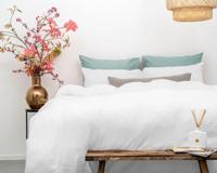 RoyalTextile - Mousseline Dekbedovertrek 100% Katoen - Wit - 240 x 220 - thumbnail