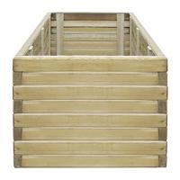 Plantenbak verhoogd rechthoekig 100x50x40 cm hout - thumbnail