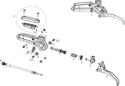 SRAM remgreep compl. brake lever ult stealth