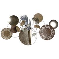 Decoratieve figuren DKD Home Decor 90 x 8,3 x 49 cm Grijs Gouden Koper Cirkels - thumbnail