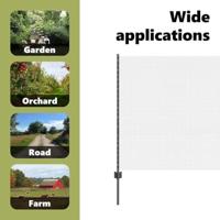 VidaXL Hek met paal grijs 1,2 x 10 m staal en pvc - thumbnail