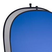 Walimex 2-in-1 vouwachtergrond grijs/blauw (180x210 cm) - thumbnail