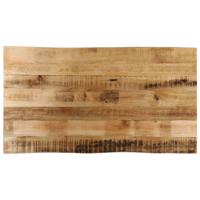 Tafelblad met natuurlijke rand 120x60x2,5 cm massief mangohout - thumbnail