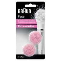 Braun Face 80-s Extra Sensitive-borstel voor de gevoelige huid - Verpakking met 2 vervangende borstels - thumbnail