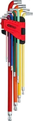 KS Tools 151.5210 TX Haakse schroevendraaierset T 10, T 15, T 20, T 25, T 27, T 30, T 40, T 45, T 50 9-delig