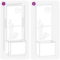 VidaXL Tuin privacy screen zwart 50 x 32 x 150 cm koudgewalst staal - thumbnail