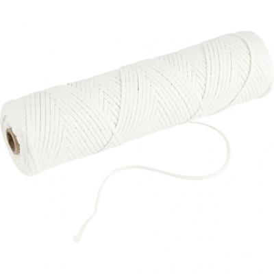 Creativ Company Lont, geschikt voor dompelkaarsen (dia. 15-22 mm) en gegoten kaarsen (dia. 40-60 mm) , 100 gr, 50 m/ 1 rol