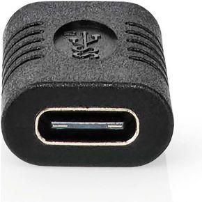 Nedis CCGP64900BK Usb-adapter Usb 3.2 Gen 2 Usb-c™ Female Usb-c™ Female 10 Gbps Vernikkeld Zwart Polybag
