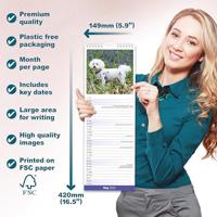 Bichon Frise Kalender 2026 Slimline - thumbnail