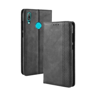 Magnetische gesp retro textuur horizontale flip lederen hoesje voor Huawei Y7 (2019) / Y7 Prime (2019) met houder & kaart slots & portemonnee (zwart) Magnetische gesp retro textuur horizontale flip lederen hoesje voor Huawei Y7 (2019) / Y7 Prime (2019) met houder & kaart slots & portemonnee (zwart)