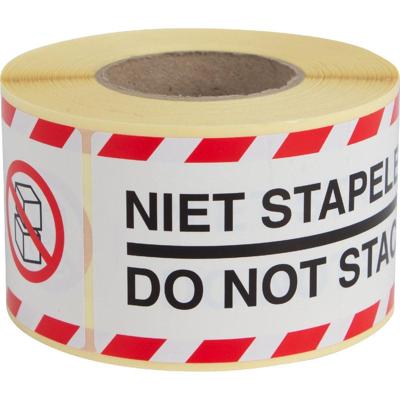 Rillprint etiketten Niet stapelen, ft 46 x 125 mm, rol van 250 stuks