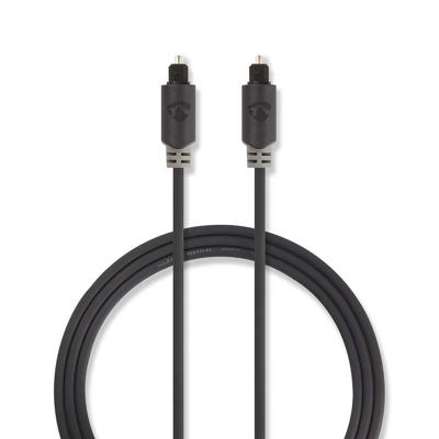 Nedis CABW25000AT10 Optische Audiokabel Toslink Male - Toslink Male 1,0 M Antraciet
