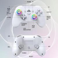 Subsonic – Draadloze controller voor Switch en Switch 2 – Wireless draadloze controller met LED, trillingen en 6-assige gyro - Wit - thumbnail