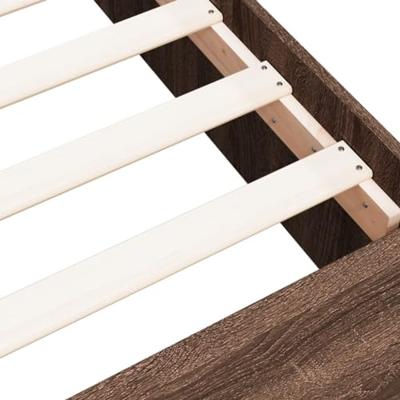 Bedframe bewerkt hout bruin eikenkleur 90x200 cm