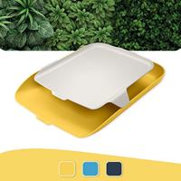 Brievenbak Leitz Cosy met desk organiser geel - thumbnail