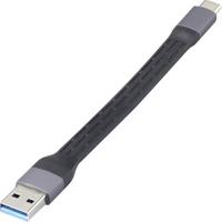 Renkforce USB-kabel USB 2.0 0.15 m Zwart Flexibel, Met LED RF-6738048 - thumbnail