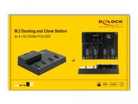 Delock 64124 USB-C, DC-aansluiting 3,5 mm Harde schijf-dockingstation Met clone-functie - thumbnail