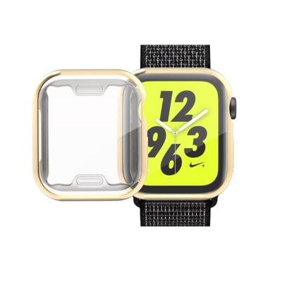 volledige Plating TPU Case voor Apple Watch serie 4 44mm (goud)
