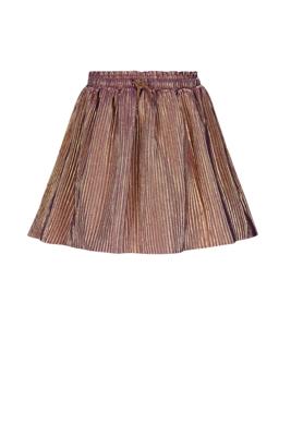 NoNo winter plisse rok meisjes - paars - Nele - metallic