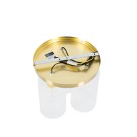 QAZQA Art Deco plafondlamp goud met glas 3-lichts - Laura - thumbnail