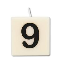 Paperdreams letter Kaarsje nr. 9, 4st. - thumbnail