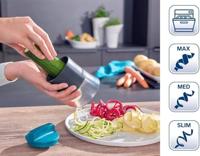Leifheit 3221 hand-spiraalsnijder blauw/grijs - thumbnail