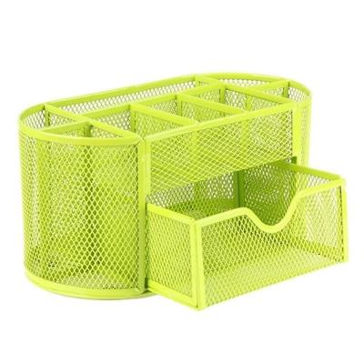 Bureau Organizer 9 rasters metalen mesh Office pen potlood houder (groen)