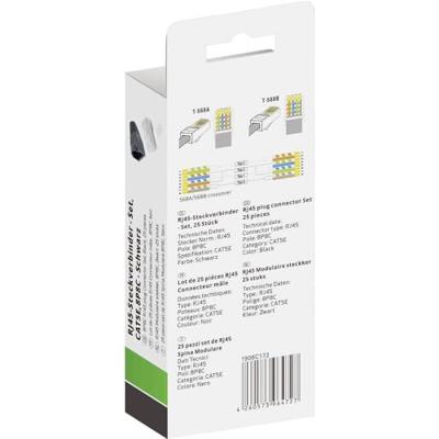 Quadrios RJ-45 connectorset CAT 5e Stekker, recht 25 stuk(s)