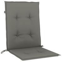 Stoelkussens 6 st lage rug 100x50x4 cm stof donkergrijs - thumbnail