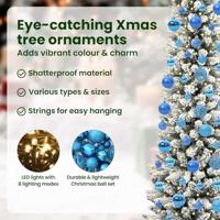 Kunstkerstboom met 300 LED Wit 180 cm PVC en Metaal en Plastic - thumbnail